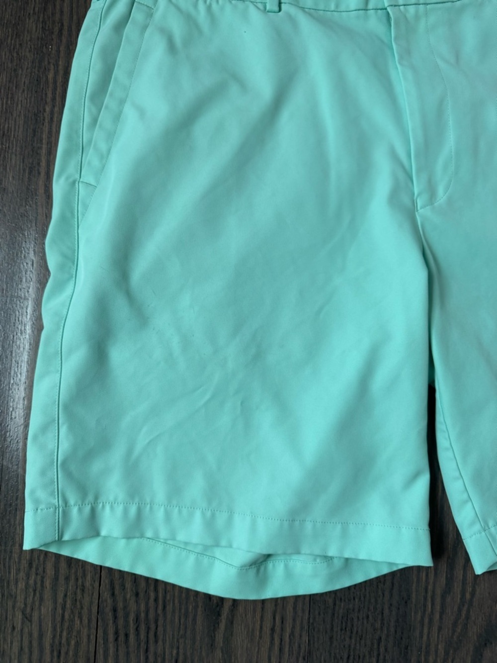 Peter Millar Mens Mint Green Wicking Performance Shorts Size 38 - Picture 2 of 10